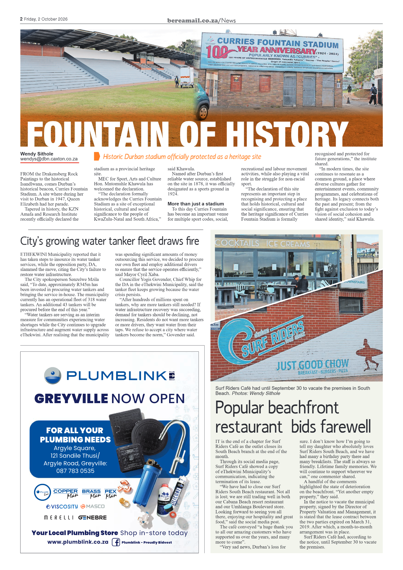 Berea Mail 02 October 2026 page 2