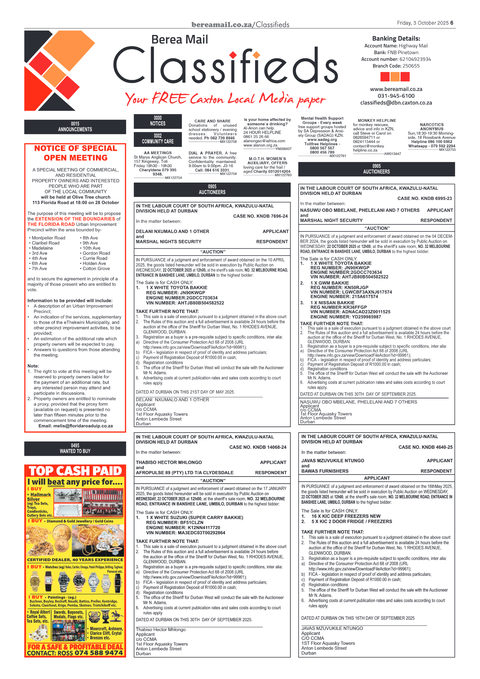 Berea Mail 03 October 2025 page 6