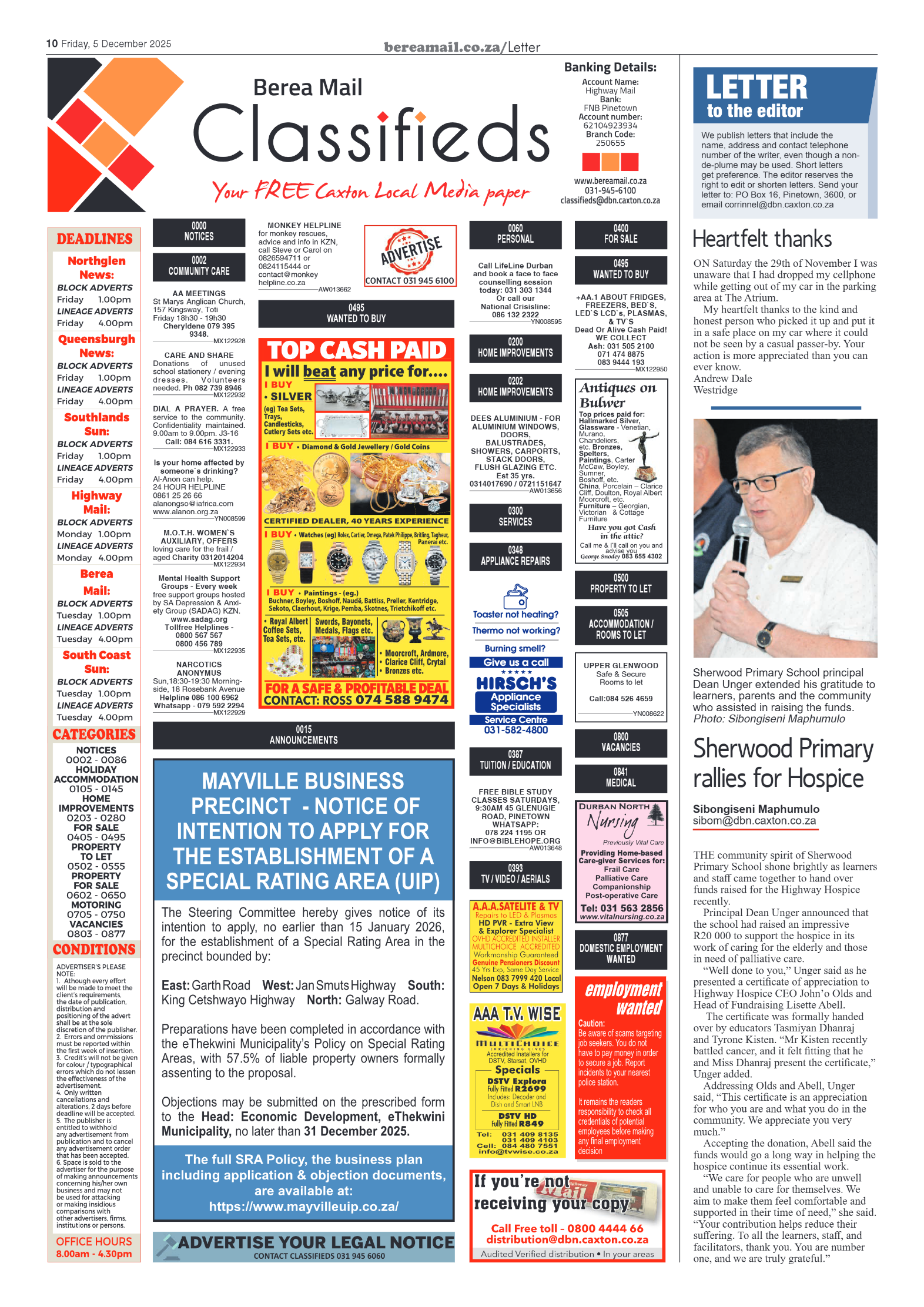 Berea Mail 05 December 2025 page 10
