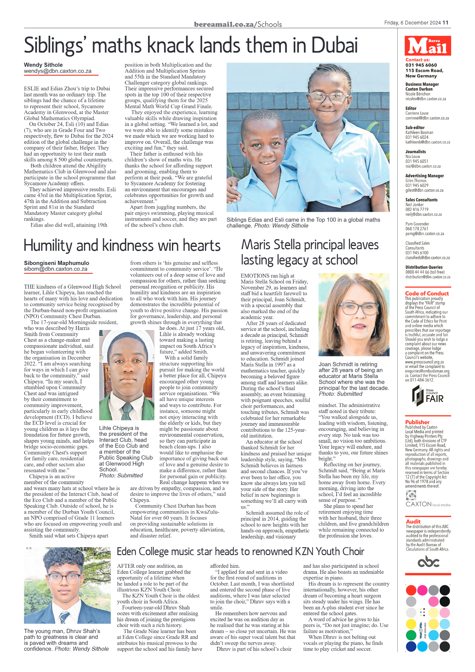Berea Mail 06 December 2024 page 11