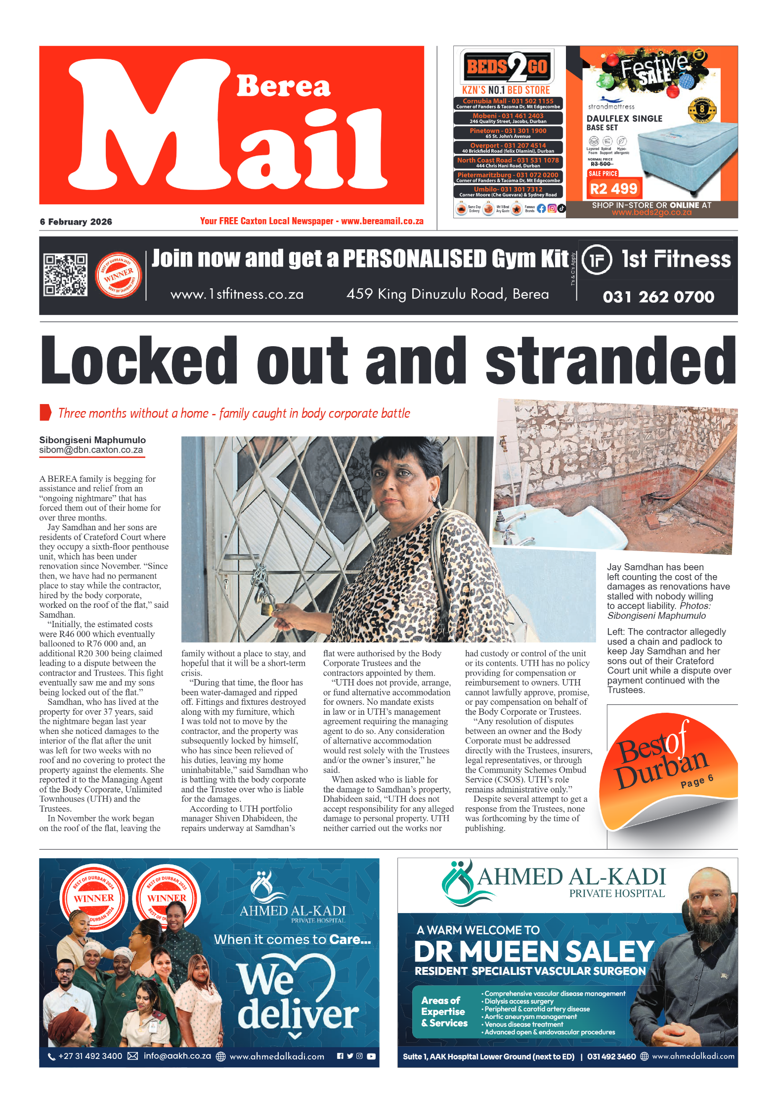 Berea Mail 06 February 2026 page 1