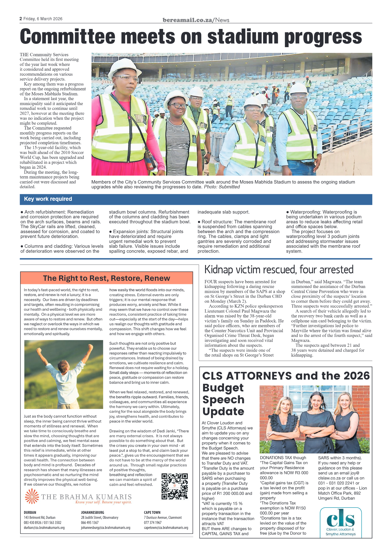 Berea Mail 06 March 2026 page 2