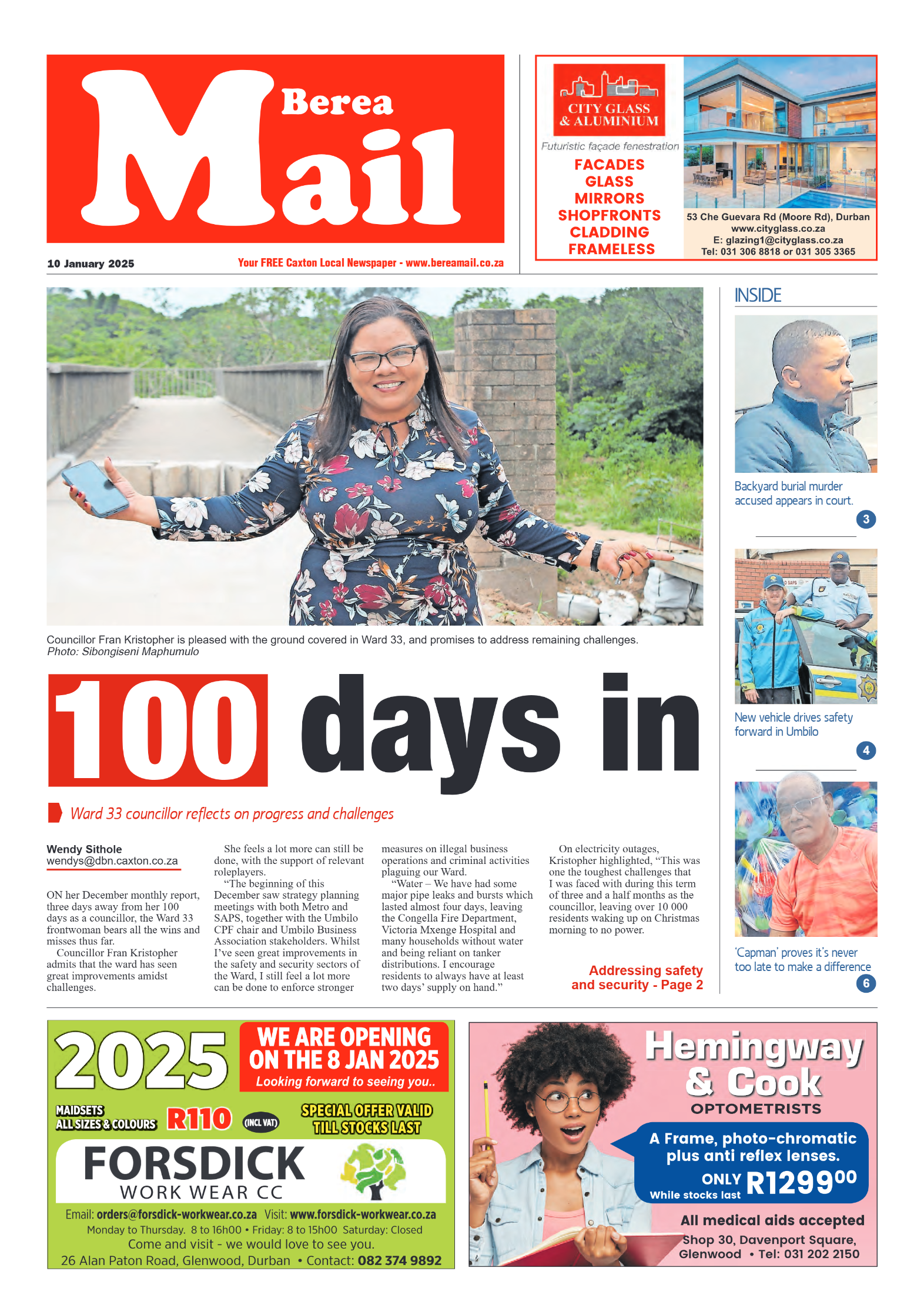 Berea Mail 10 January 2025 page 1
