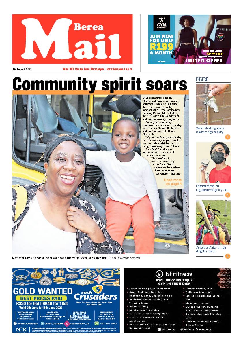Berea Mail 10 June 2022 page 1