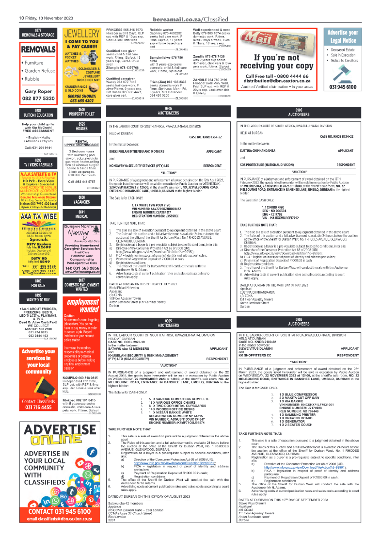 Berea Mail 10 November 2023 page 10