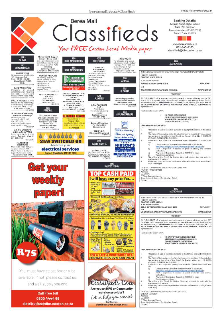 Berea Mail 10 November 2023 page 9