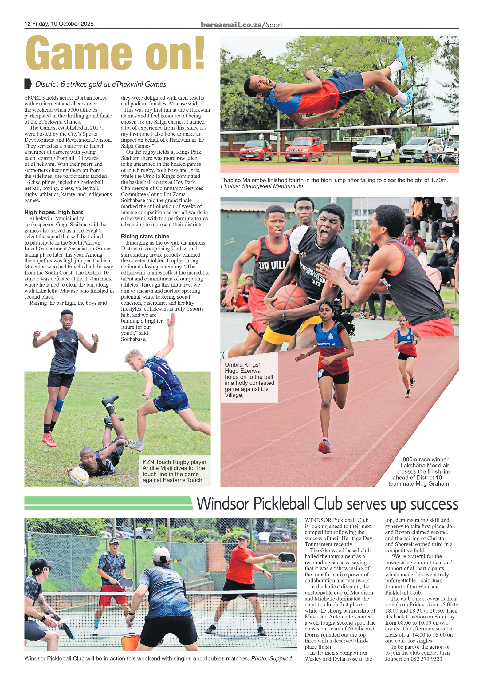 Berea Mail 10 October 2025 page 12