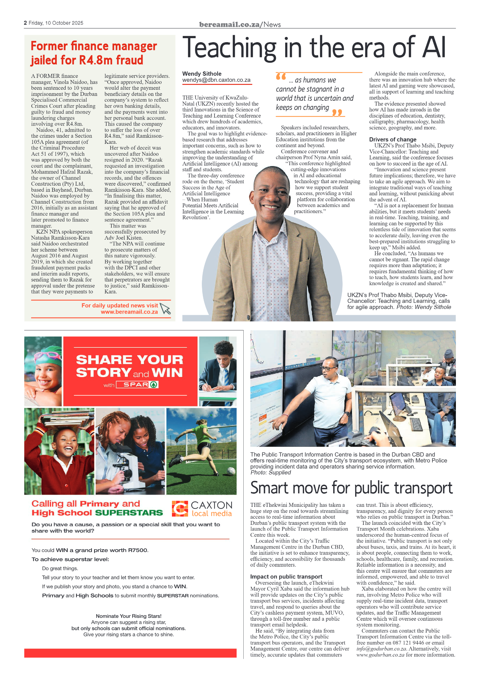 Berea Mail 10 October 2025 page 2