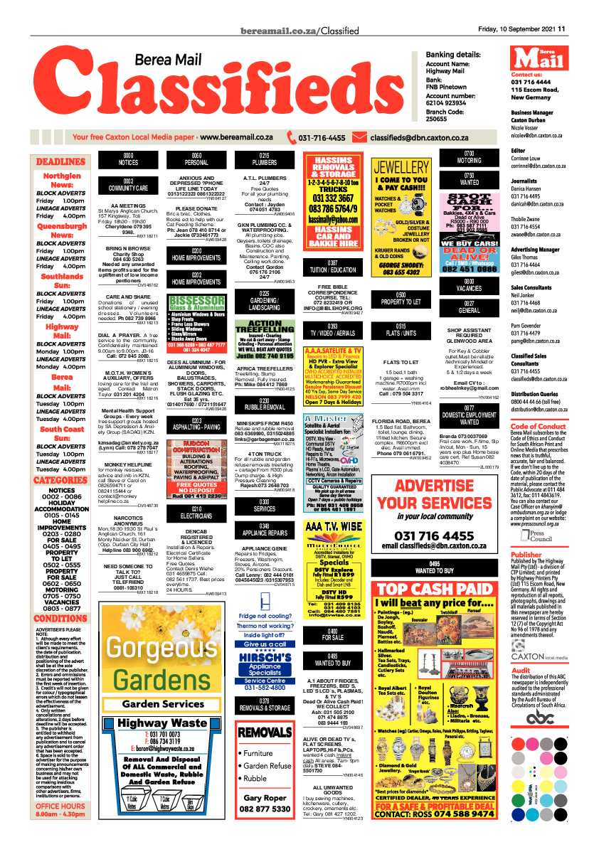 Berea Mail 10 September 2021 page 11