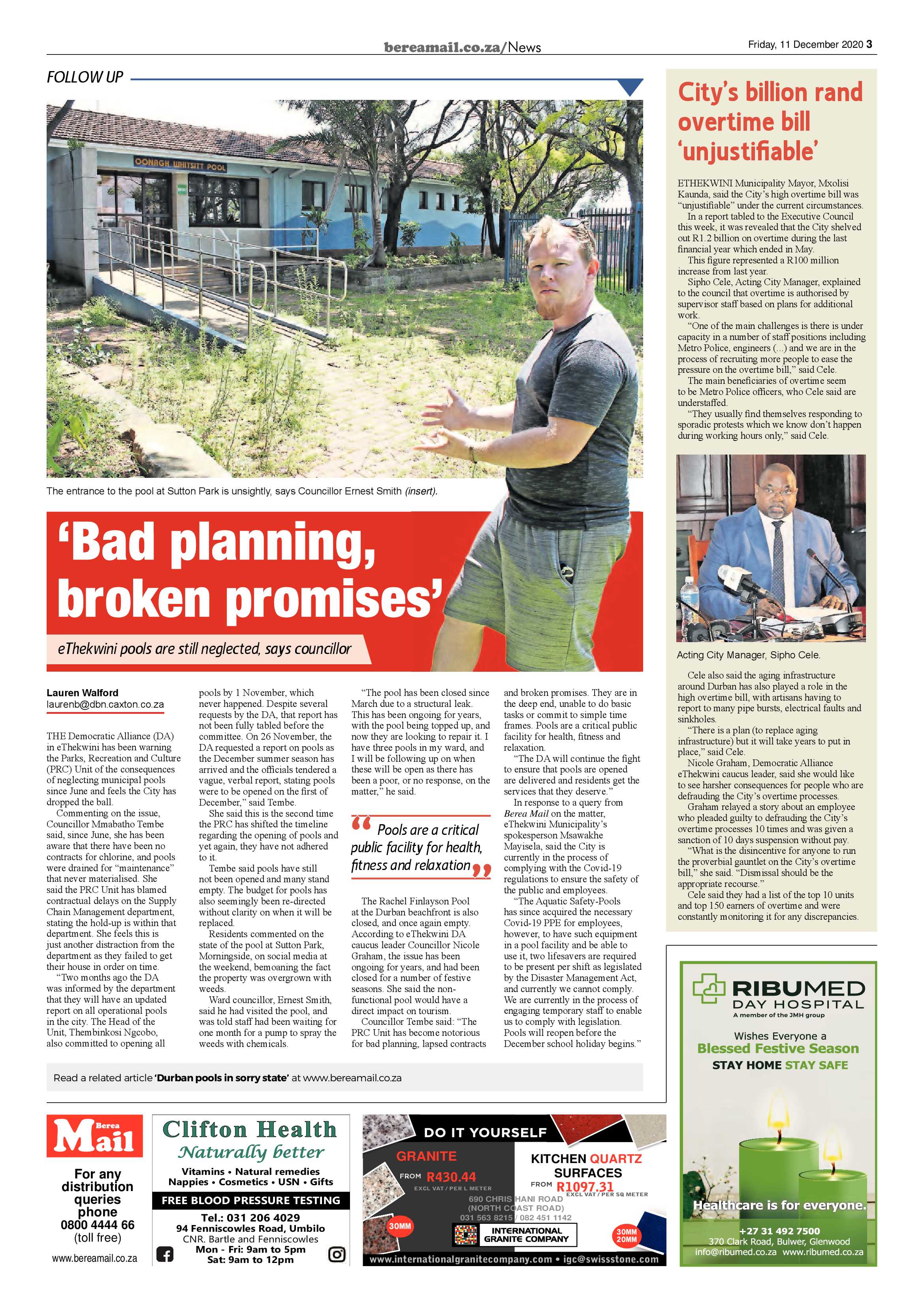 Berea Mail 11 December 2020 page 3