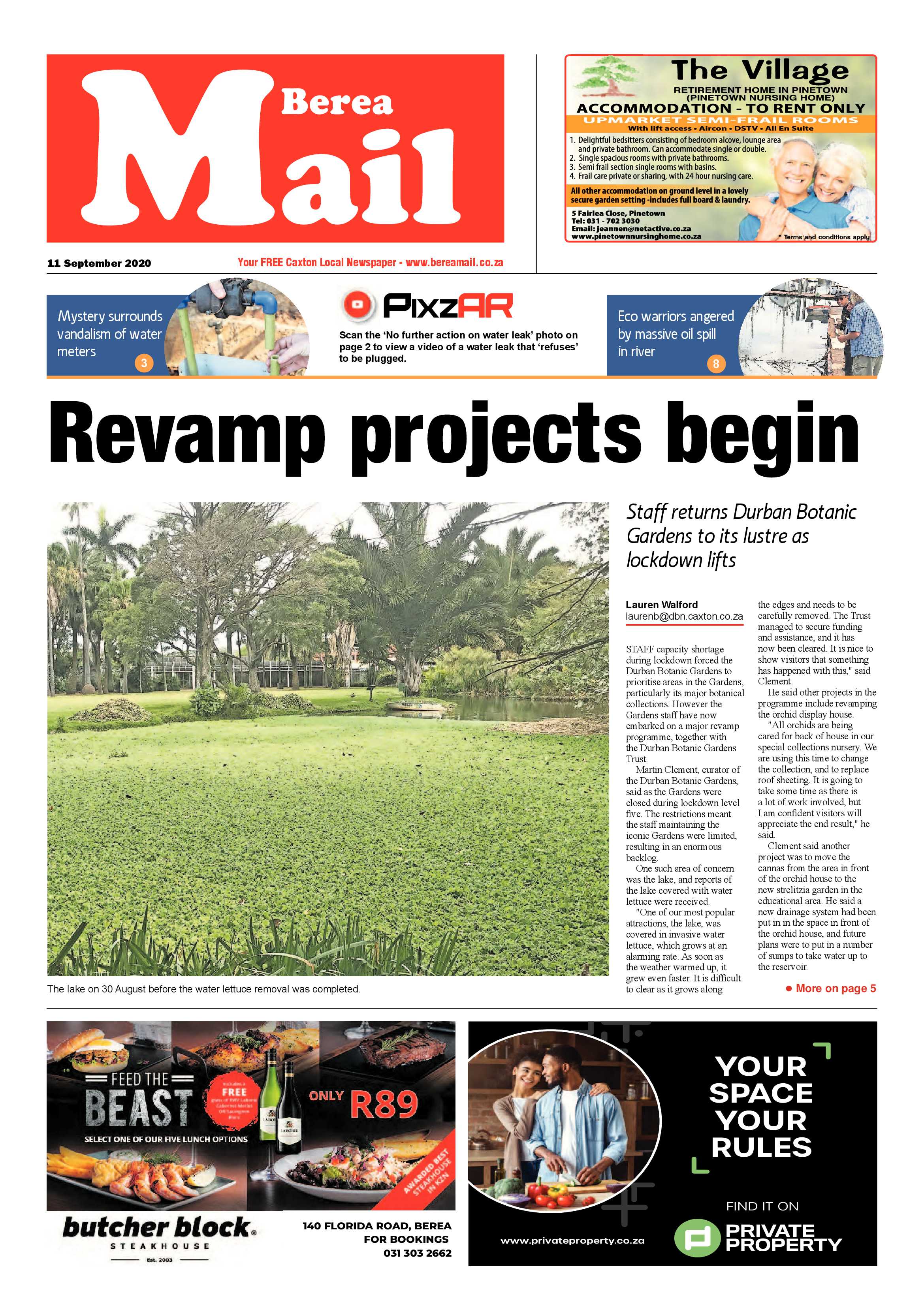 Berea Mail 11 September 2020 page 1