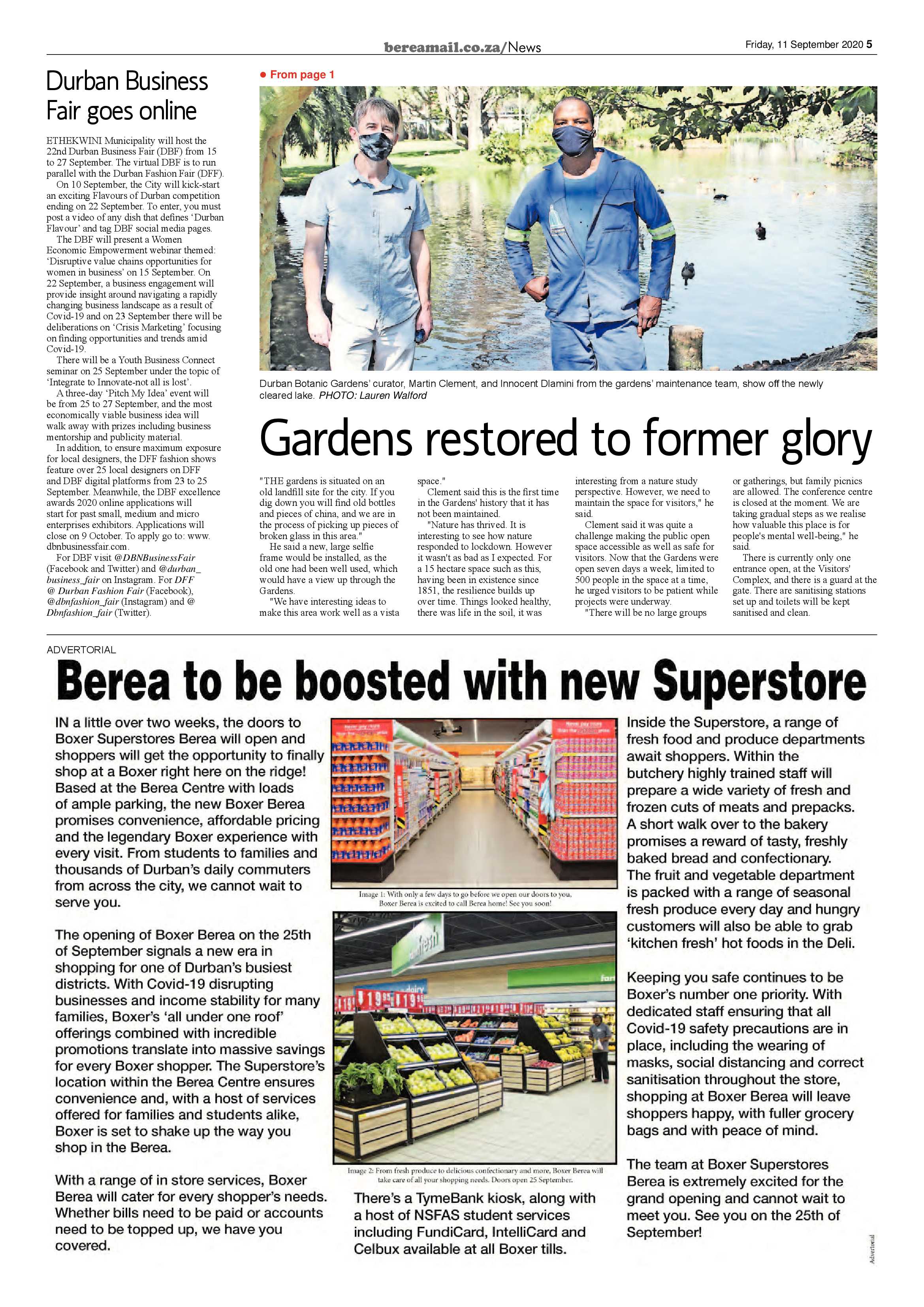 Berea Mail 11 September 2020 page 5