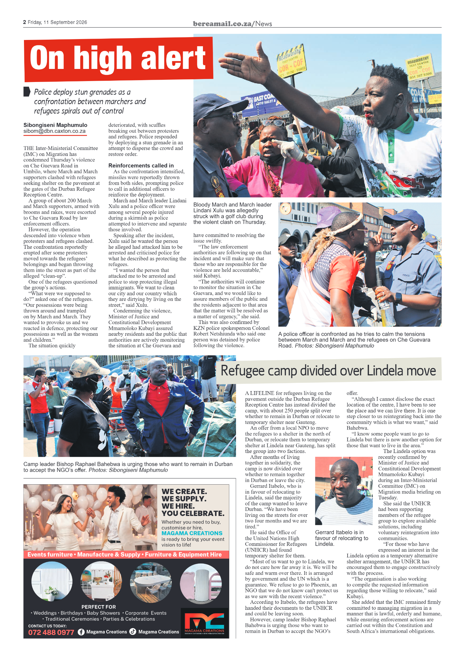 Berea Mail 11 September 2026 page 2