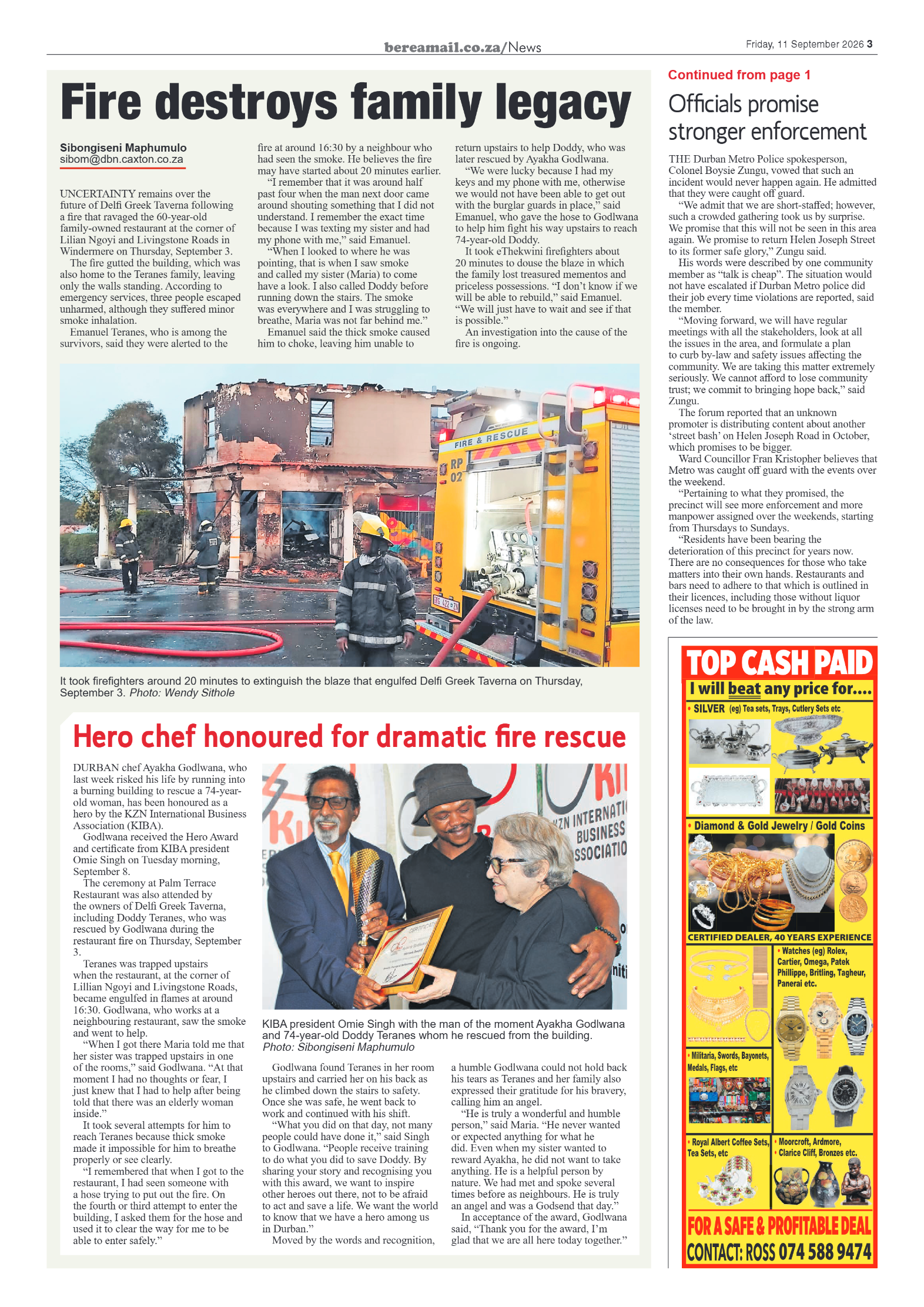 Berea Mail 11 September 2026 page 3