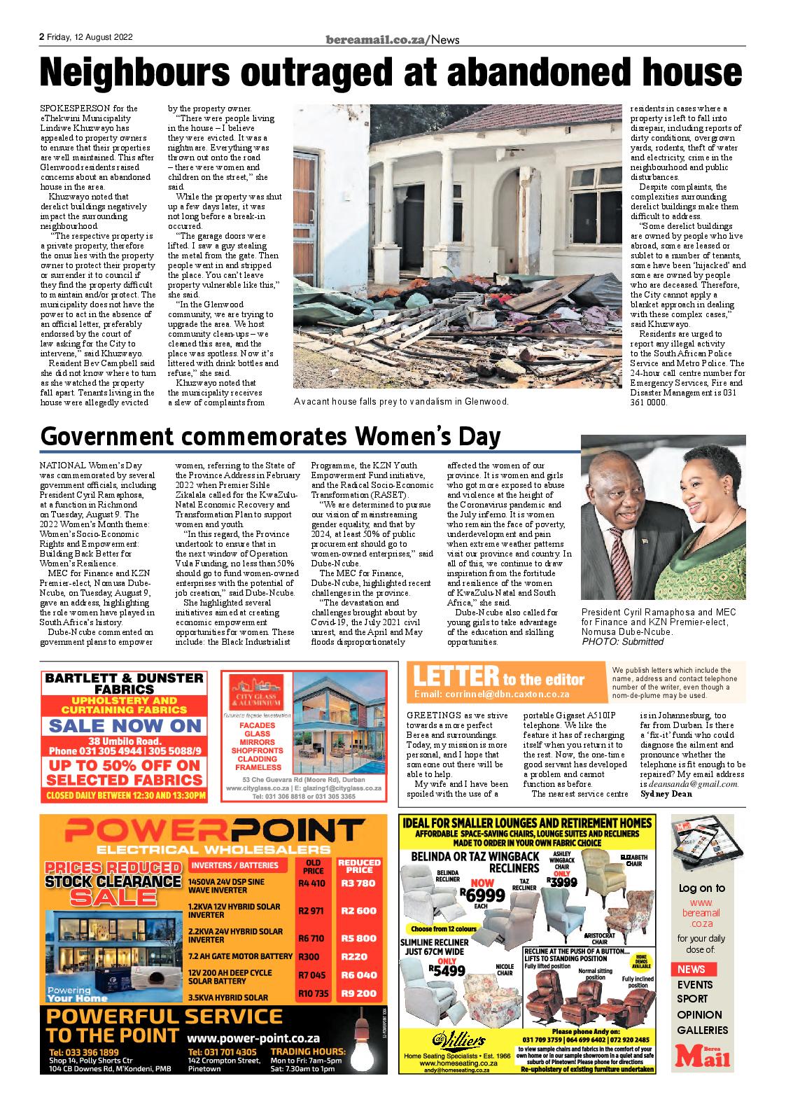 Berea Mail 12 August 2022 page 2