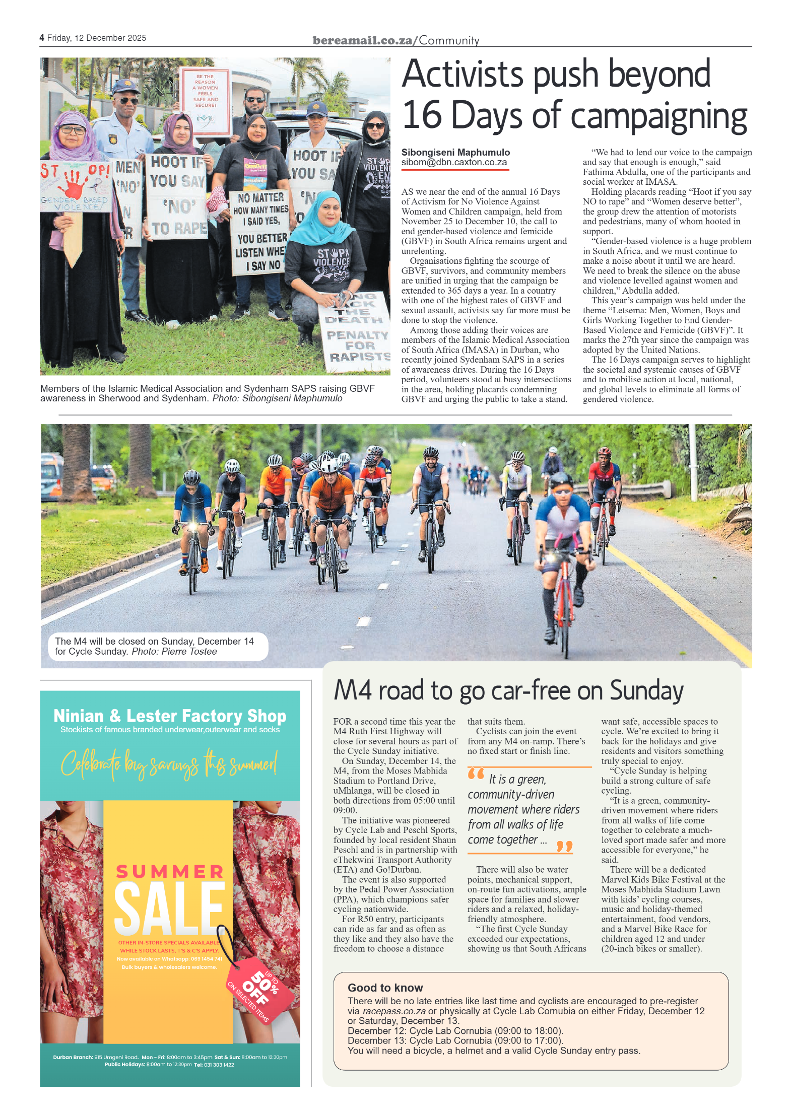 Berea Mail 12 December 2025 page 4