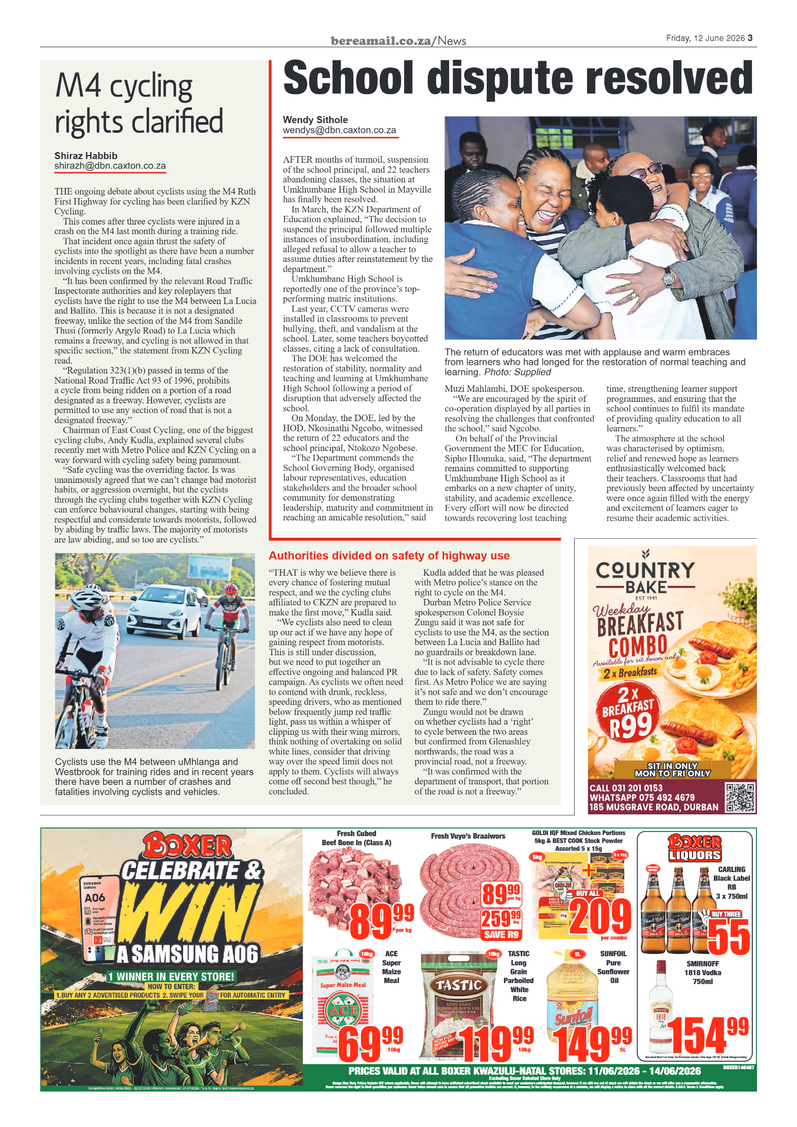 Berea Mail 12 June 2026 page 3