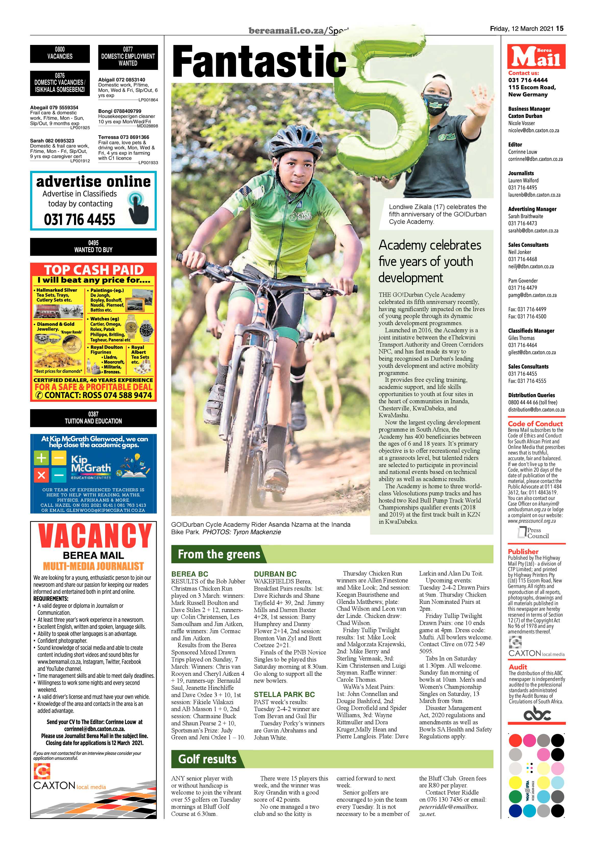 Berea Mail 12 March 2021 page 15