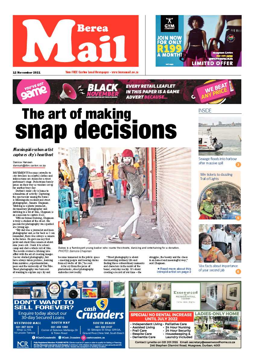Berea Mail 12 November 2021 page 1