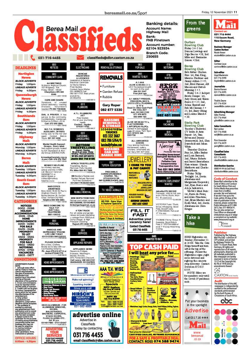 Berea Mail 12 November 2021 page 11