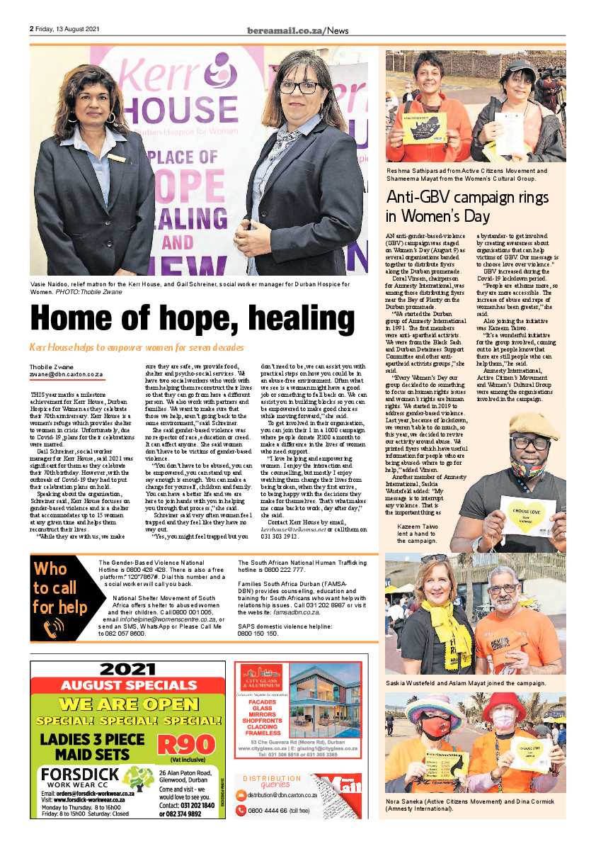 Berea Mail 13 August 2021 page 2