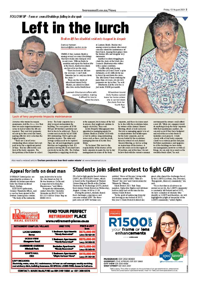 Berea Mail 13 August 2021 page 3
