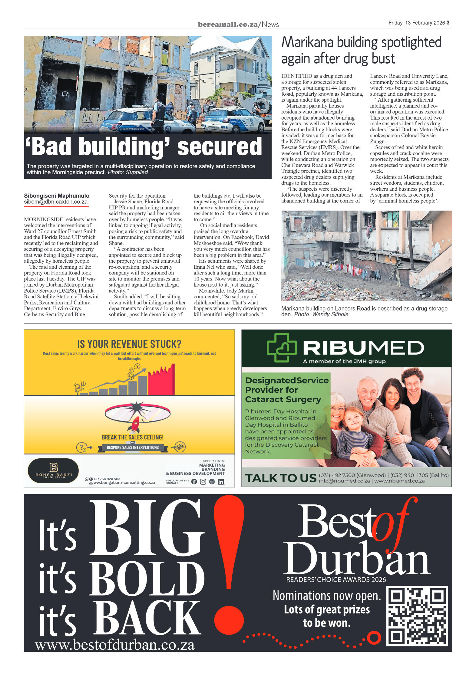 Berea Mail 13 February 2026 page 3