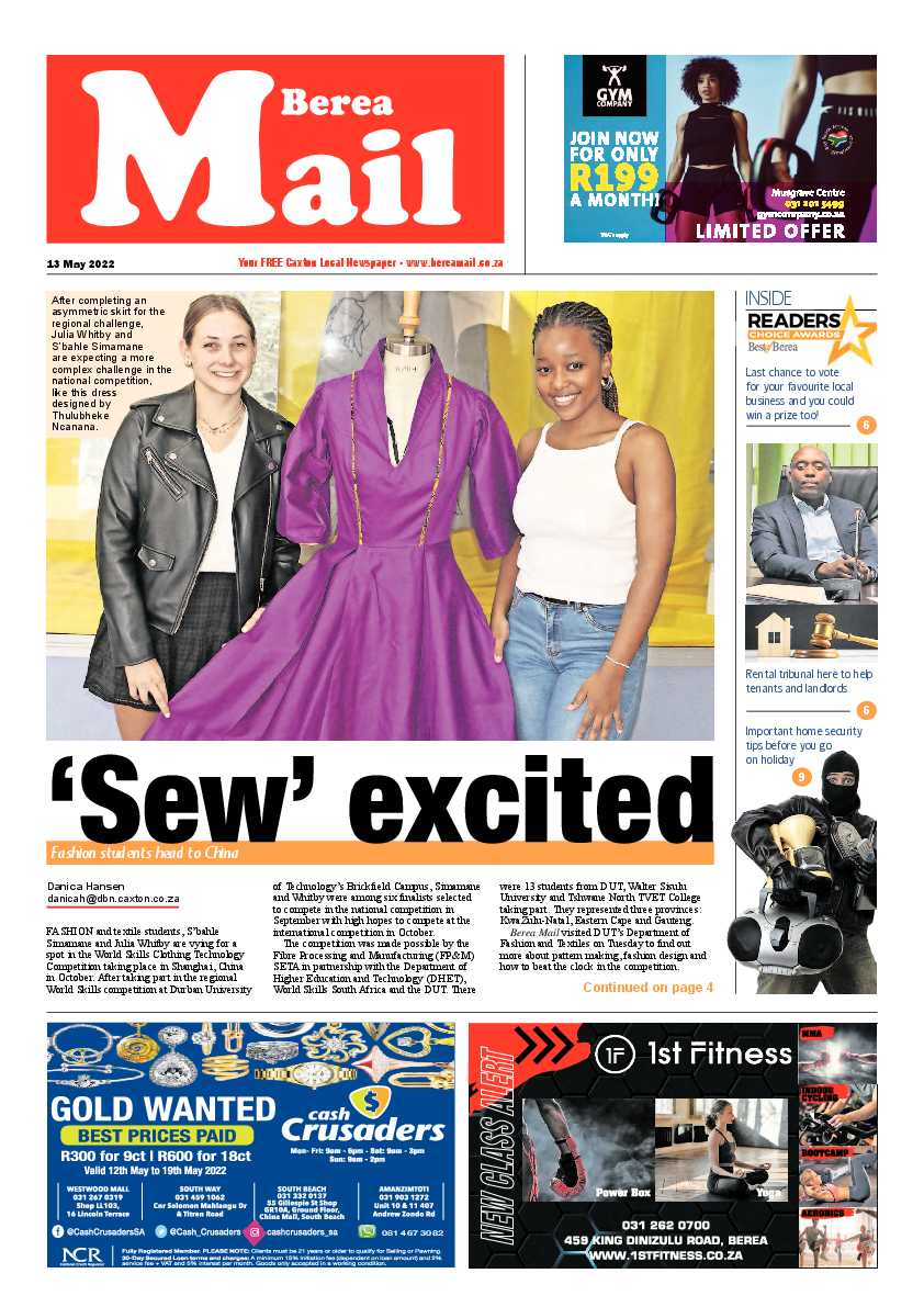Berea Mail 13 May 2022 page 1
