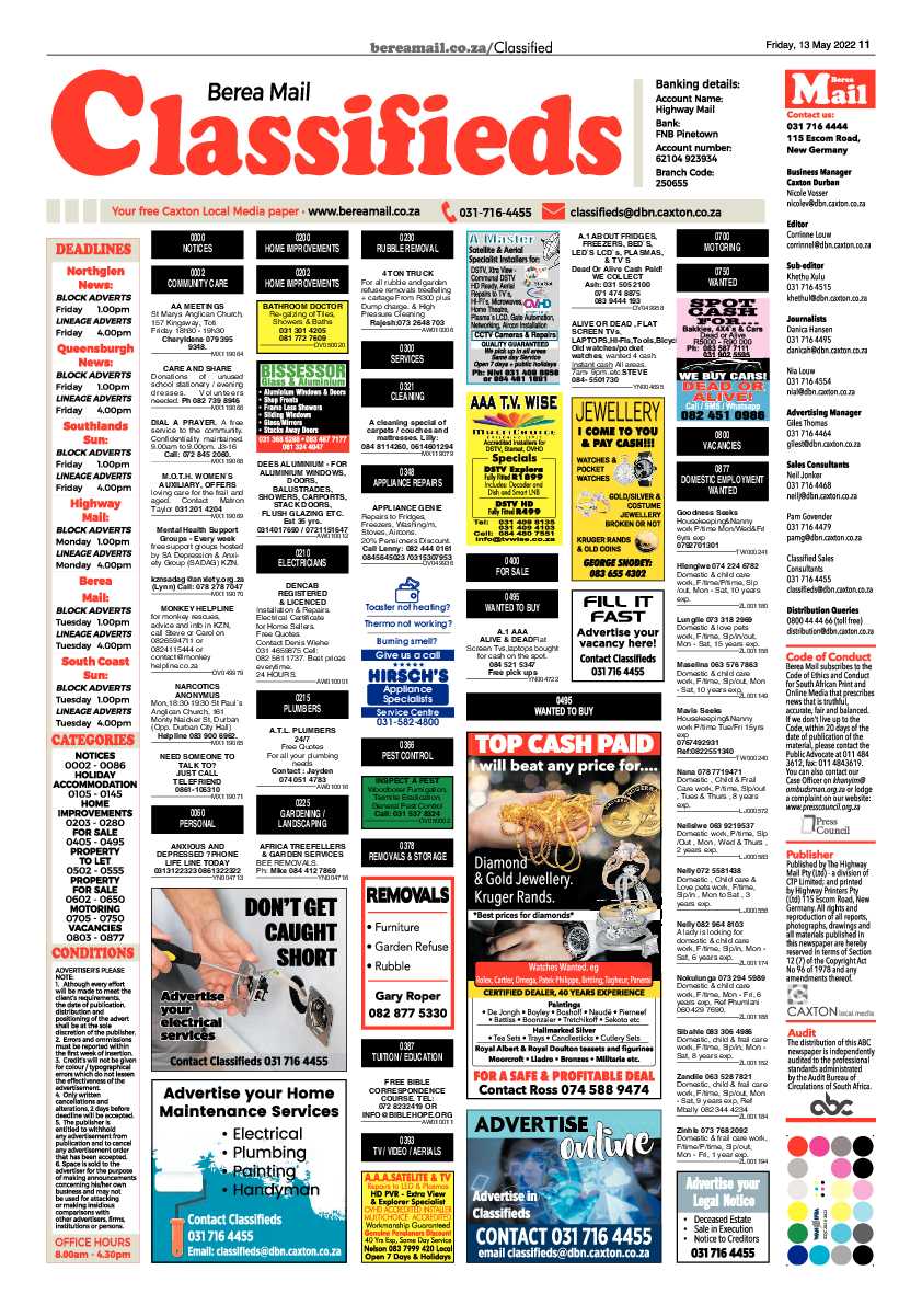 Berea Mail 13 May 2022 page 11