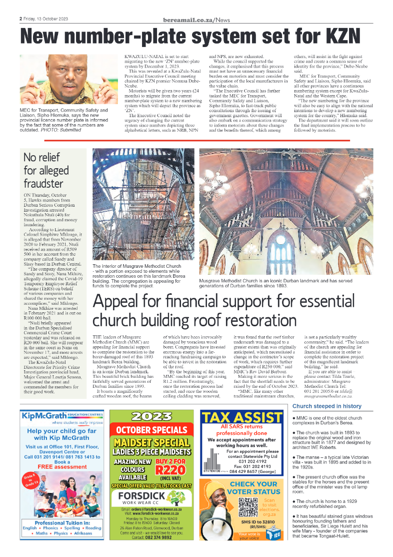 Berea Mail 13 October 2023 page 2