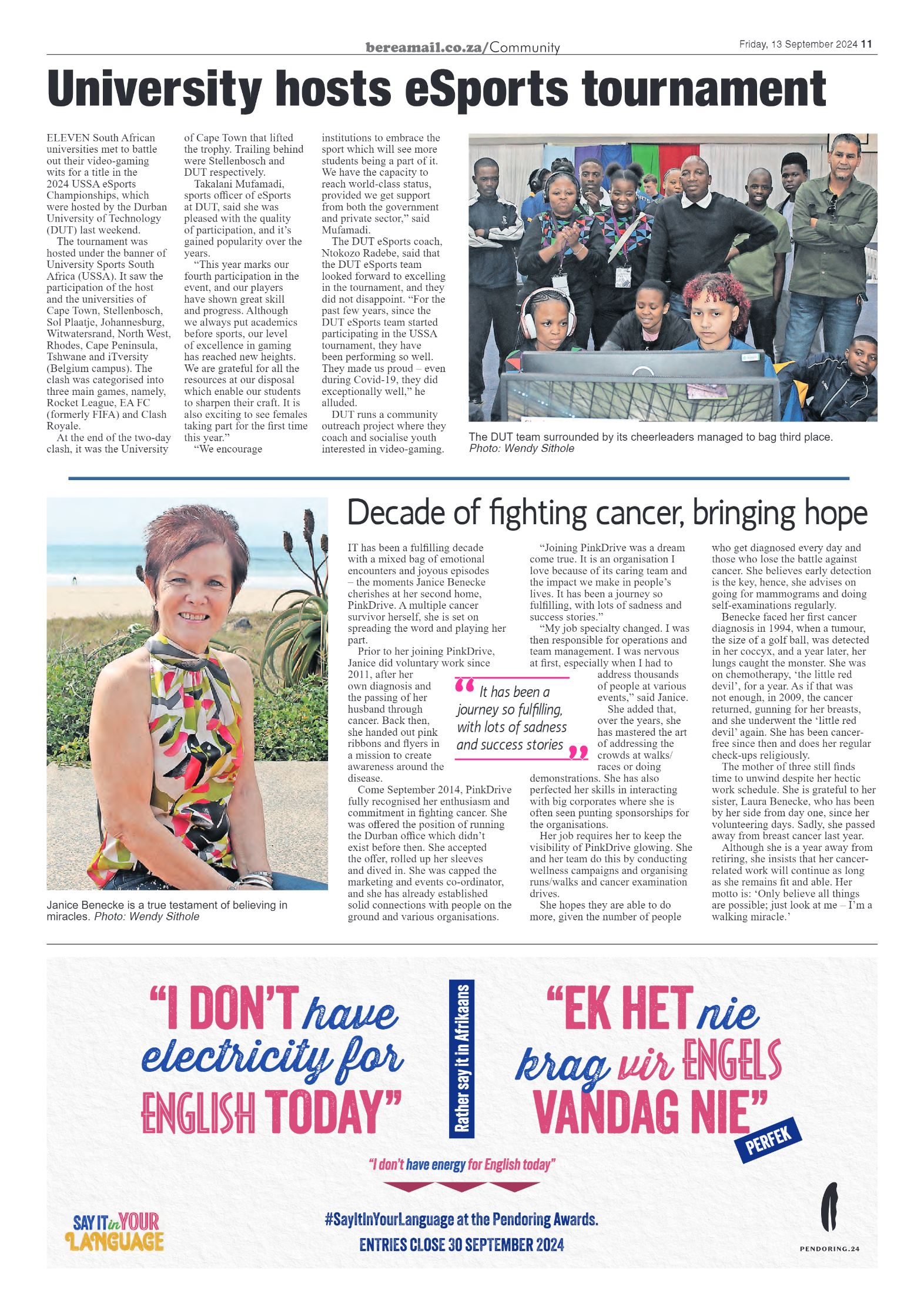 Berea Mail 13 September 2024 page 11