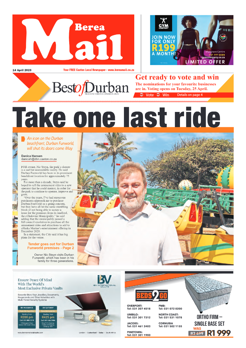 Berea Mail 14 April 2023 page 1