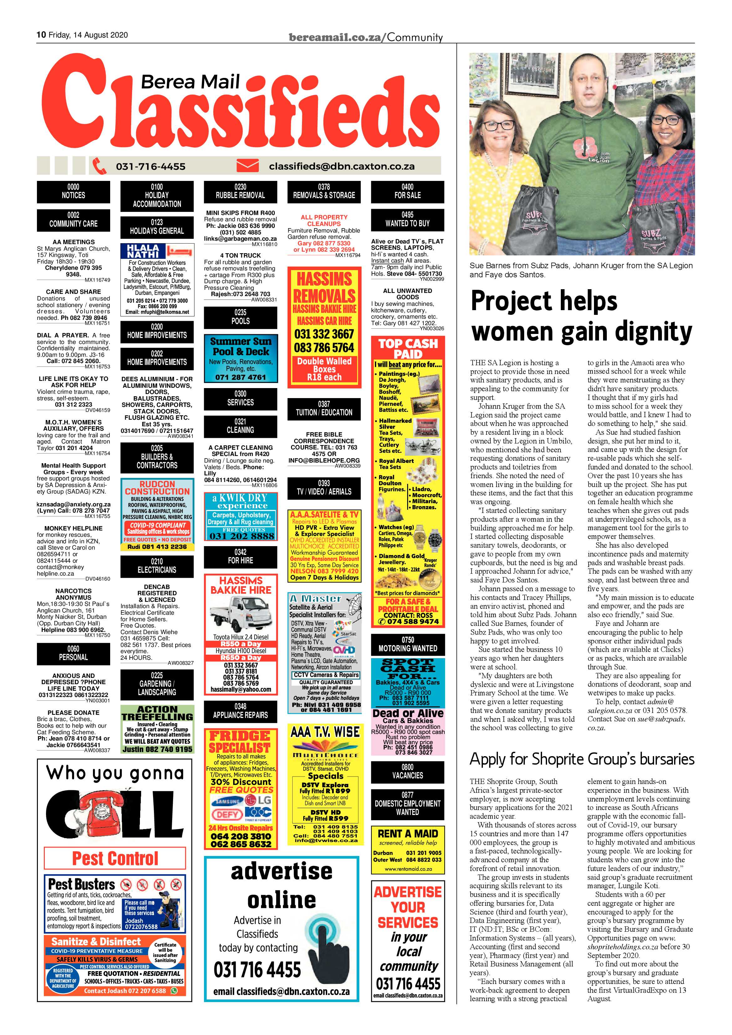 Berea Mail 14 August 2020 page 10