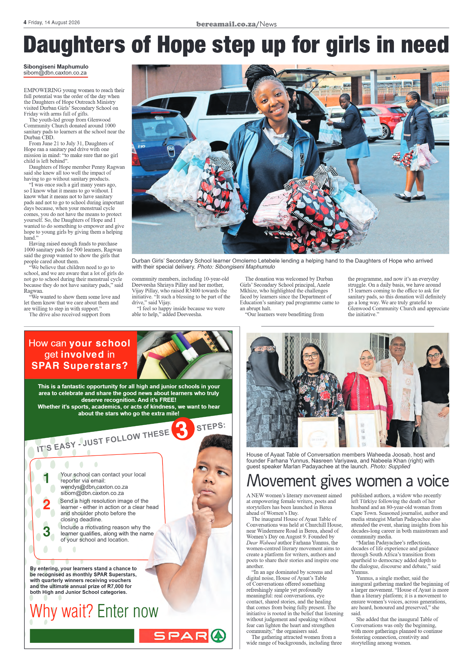Berea Mail 14 August 2026 page 4