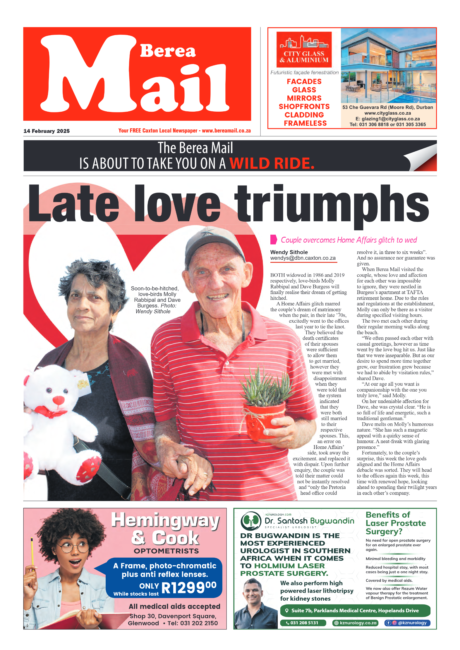 Berea Mail 14 February 2025 page 1