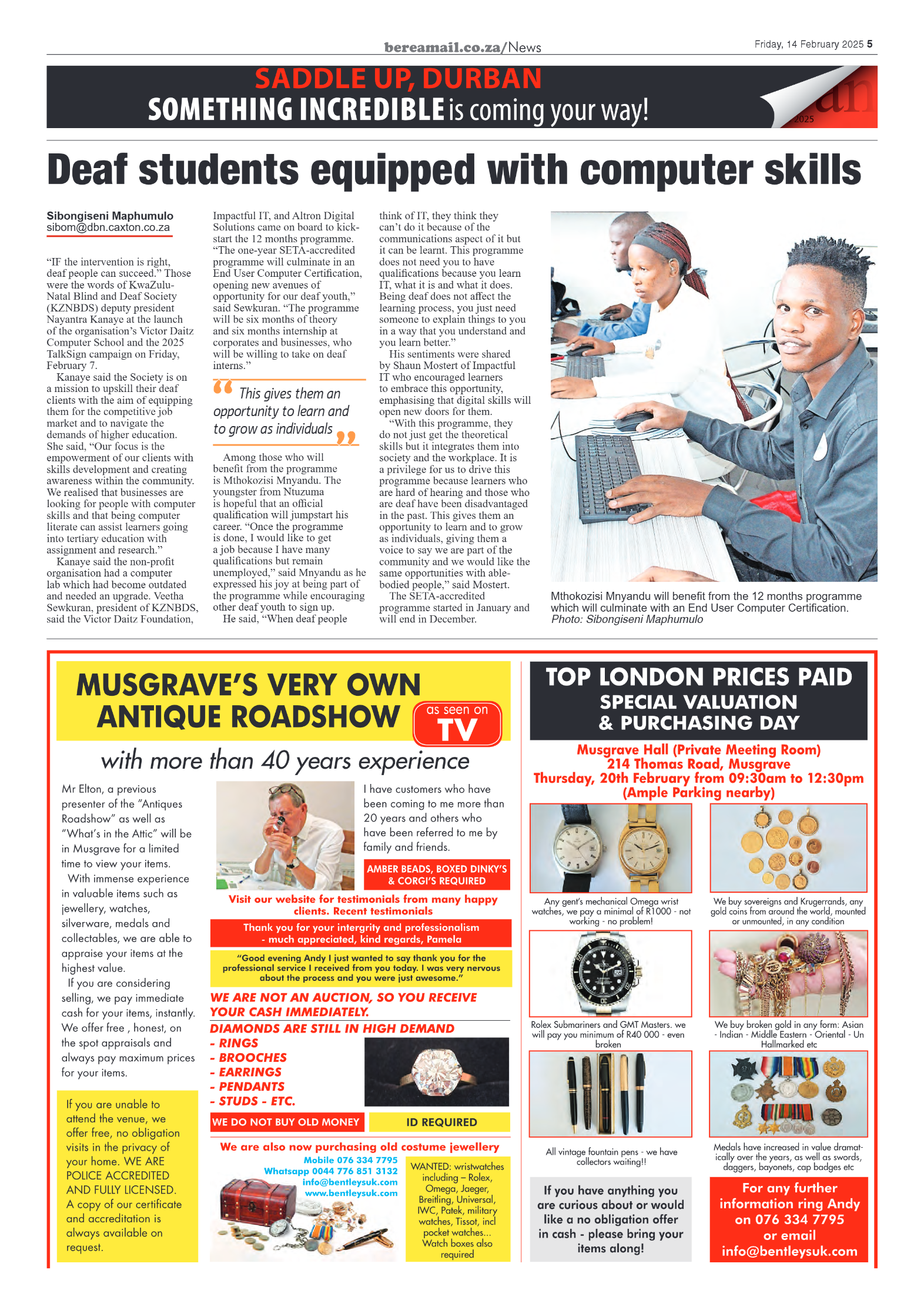 Berea Mail 14 February 2025 page 5
