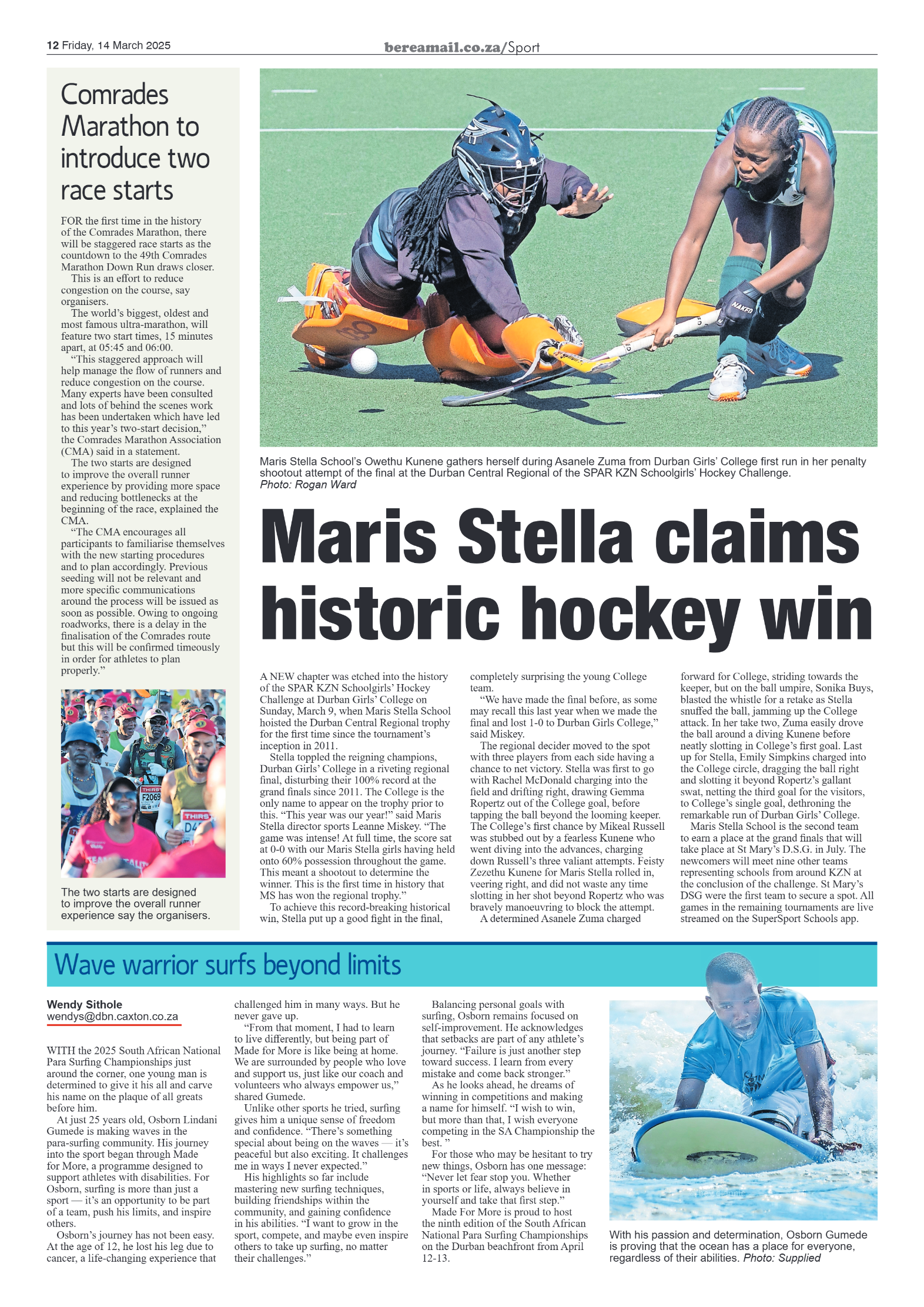 Berea Mail 14 March 2025 page 12