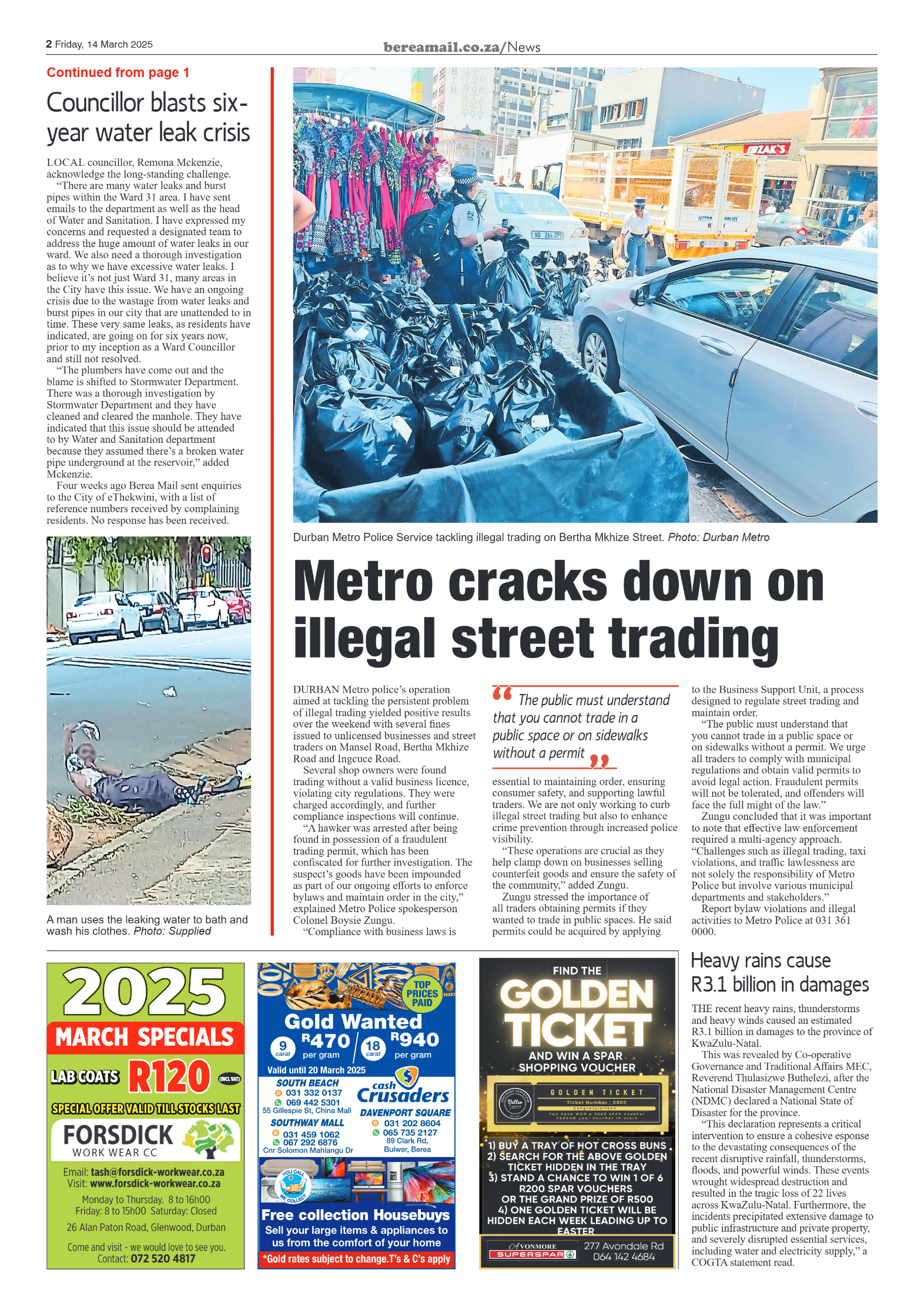 Berea Mail 14 March 2025 page 2