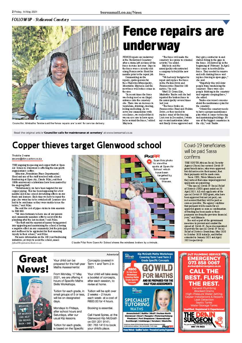Berea Mail 14 May 2021 page 2
