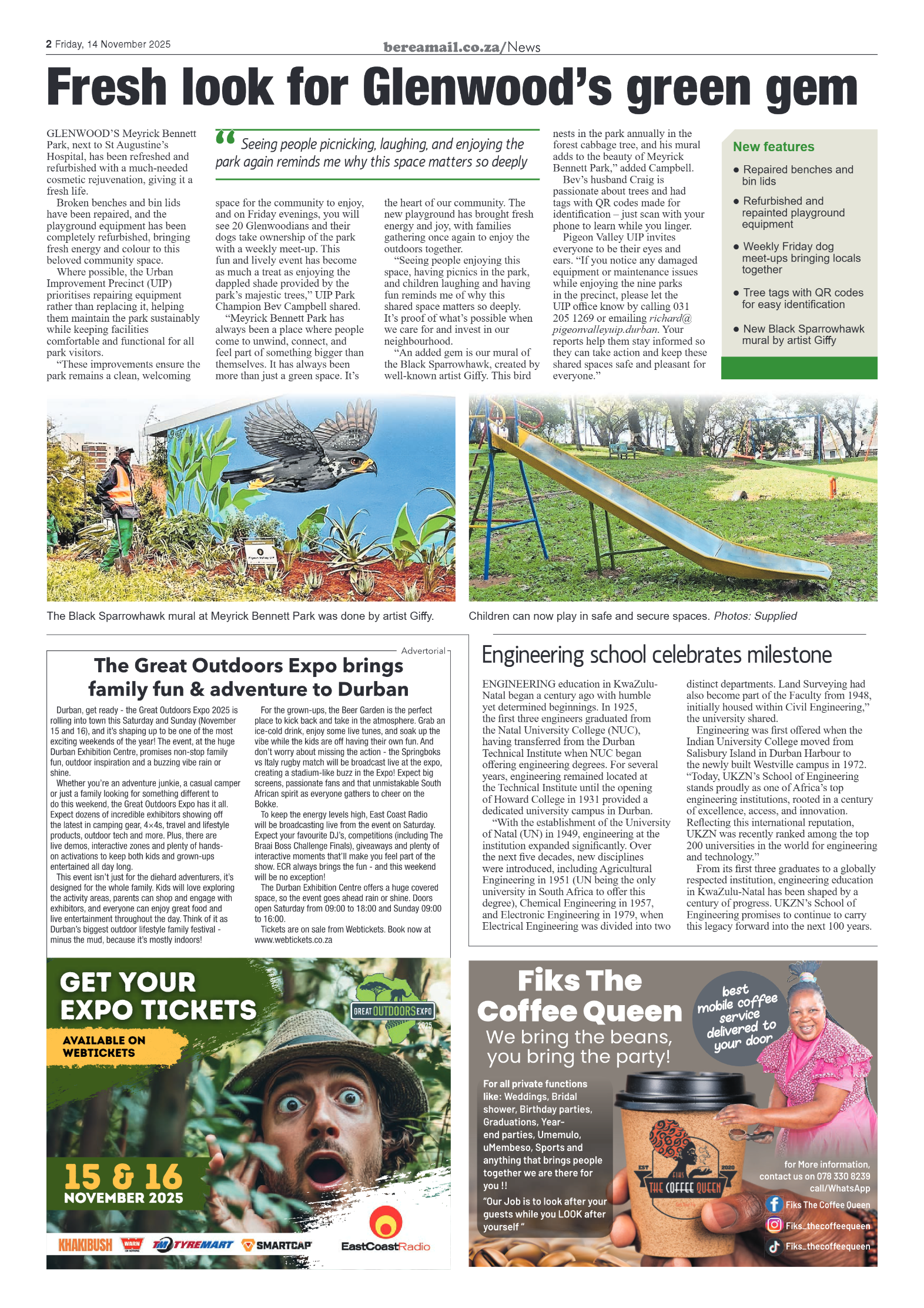 Berea Mail 14 November 2025 page 2