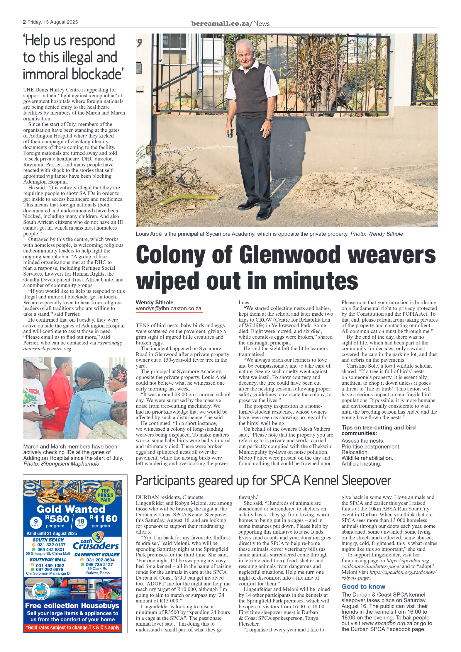 Berea Mail 15 August 2025 page 2