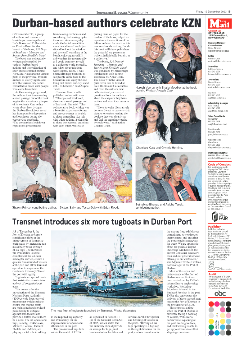 Berea Mail 15 December 2023 page 15
