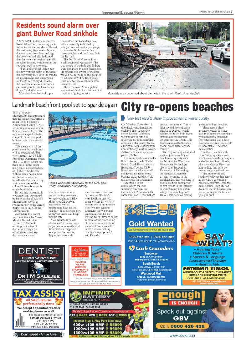 Berea Mail 15 December 2023 page 3