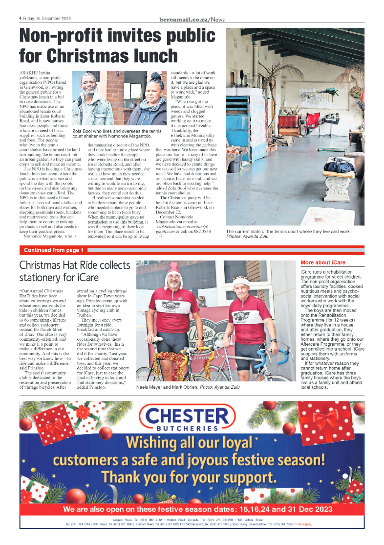 Berea Mail 15 December 2023 page 4