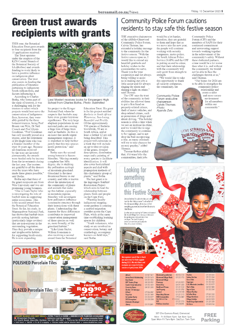 Berea Mail 15 December 2023 page 5