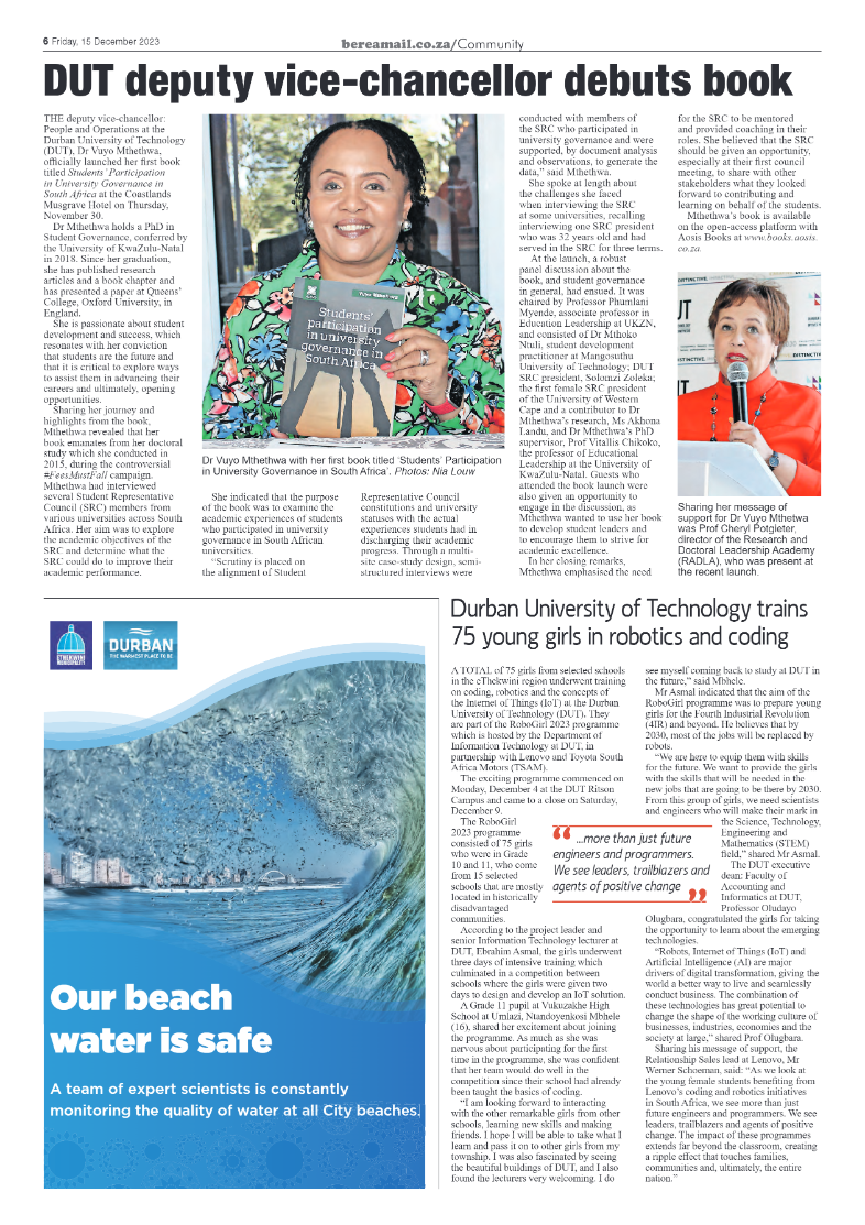 Berea Mail 15 December 2023 page 6