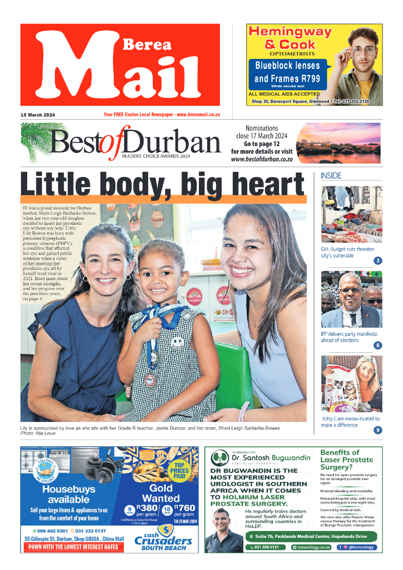 Berea Mail 15 March 2024 page 1