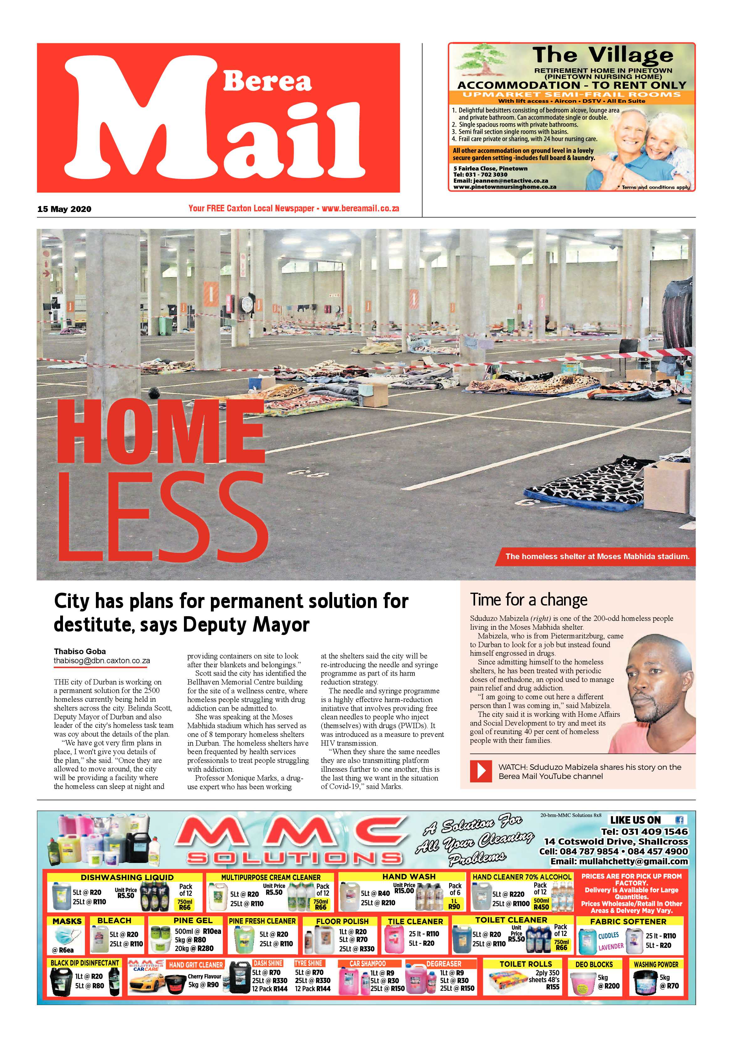 Berea Mail 15 May 2020 page 1