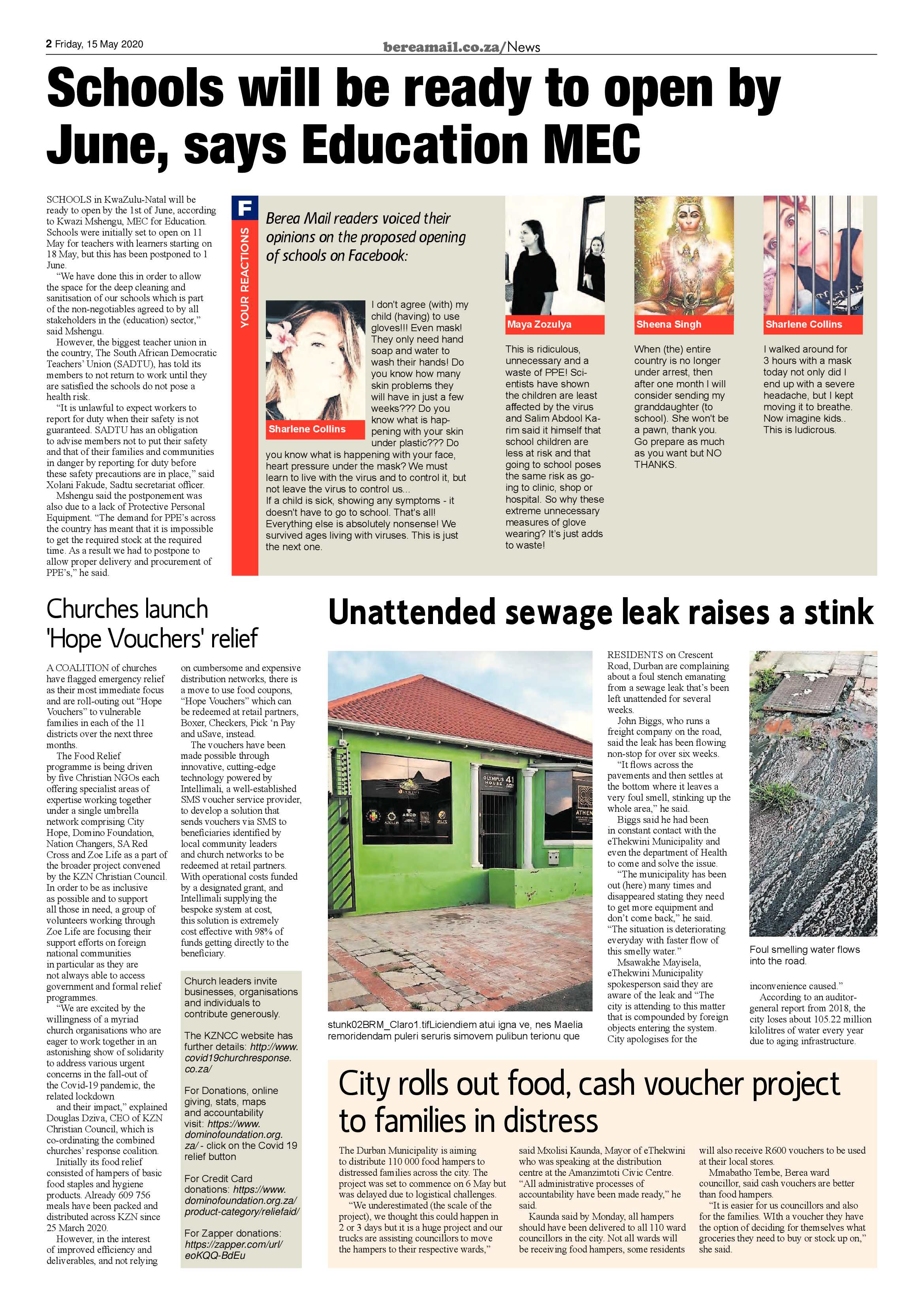 Berea Mail 15 May 2020 page 2