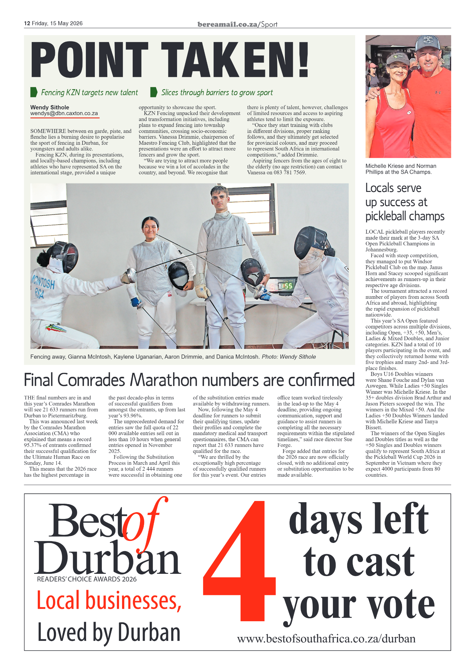 Berea Mail 15 May 2026 page 12